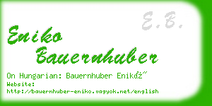 eniko bauernhuber business card